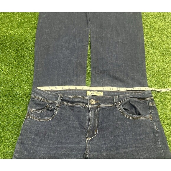 LEI Sophia Hiphugger Jeans Size 15 Flare Dark  Y2K Boho Grunge - Picture 11 of 13